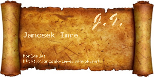 Jancsek Imre névjegykártya